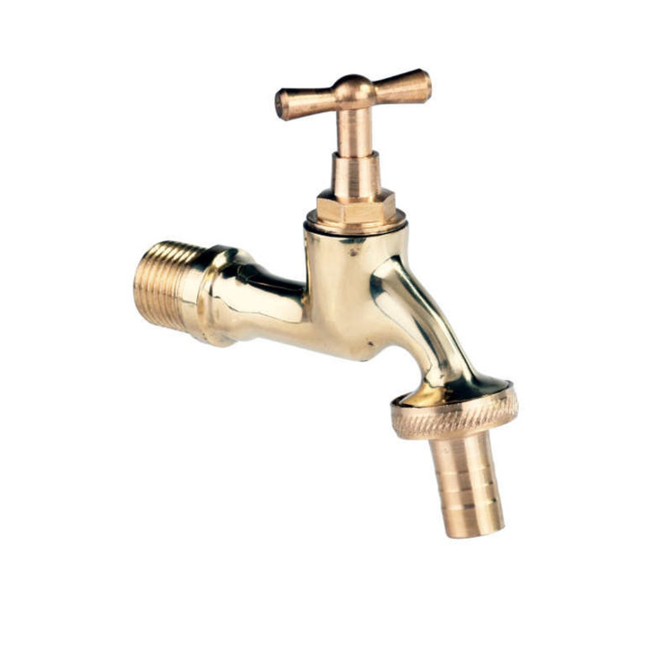 شیر آب شلنگی برنجی حیاطی ۳/۴