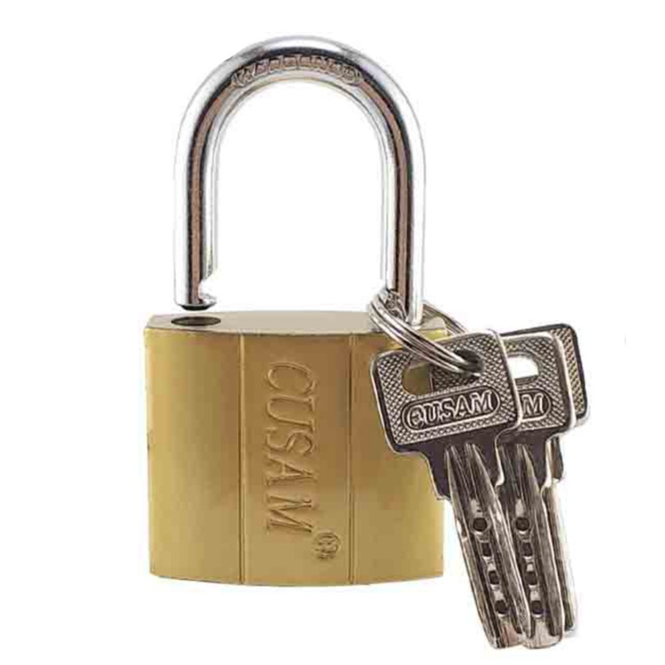 قفل آویز زرد سایز 32