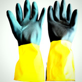 دستکش لاستیکی صنعتی گیلان سه لایه دو رنگ ایکس لارج